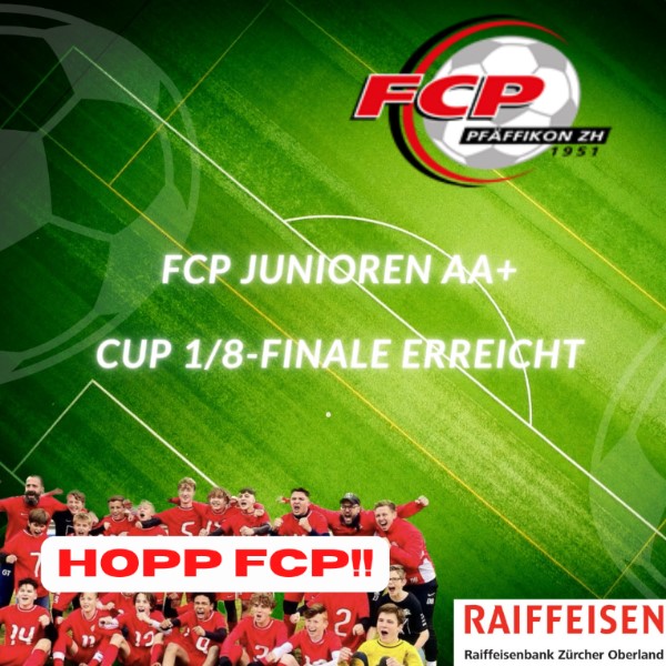 Junioren Aa - Cup 1/8-Finale erreicht!